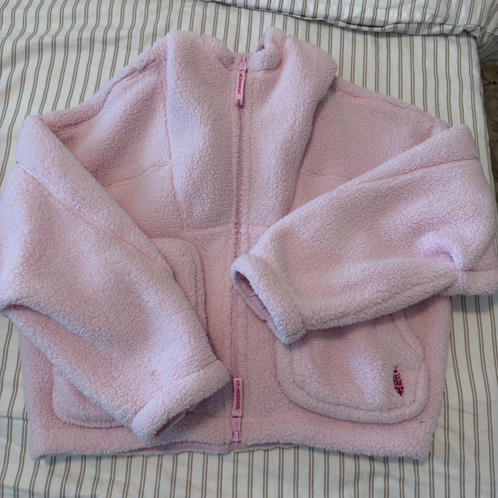 FP Movement Pink Sherpa Zipup
